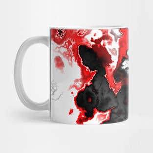 black, red, white and gray abstract Mug